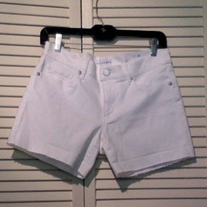 Loft white denim shorts